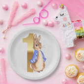 Peter het konijn 1e verjaardag papieren bordje (Feest)