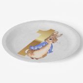 Peter het konijn 1e verjaardag papieren bordje (Gekanteld)