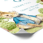 Peter Het Konijn Baby shower Boeken & Geschenken T Poster (Hoek)