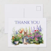 Peter het konijn ballonnen tuin Dank je Briefkaart (Voorkant / Achterkant)