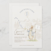 Peter het Konijn Beatrix Een konijn 1e verjaardag Kaart (Voorkant / Achterkant)