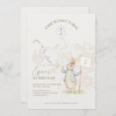 Peter het Konijn Beatrix Een konijn 1e verjaardag Kaart (Voorkant / Achterkant)