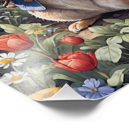 Peter het konijn betoverde bos foto afdruk (Hoek)