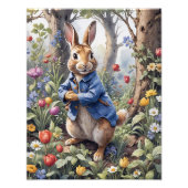 Peter het konijn betoverde bos foto afdruk (Voorkant)