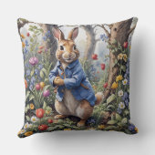 Peter het konijn betoverde bos kussen (Achterkant)