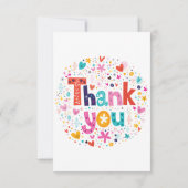 Peter het konijn blaast blauwe kauwgom bedankkaart (Achterkant)