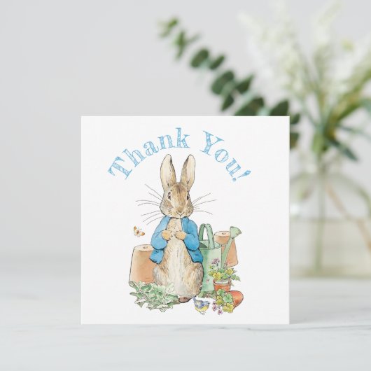 Peter het konijn Dank u Bedankkaart (Staand voorkant)