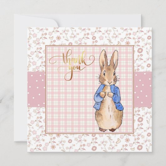 Peter het Konijn Dank u Kaart (Voorkant)