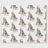 Peter het konijn eerste kerst cadeaupapier (Vlak)