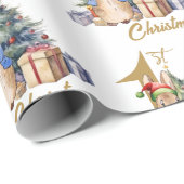 Peter het konijn eerste kerst cadeaupapier (Rol Hoek)