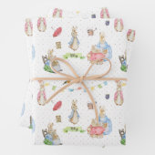 Peter het konijn en de familie inpakpapier vel (In situ)