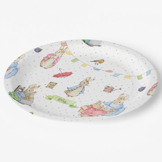 Peter het konijn en de familie papieren bordje (Gekanteld)