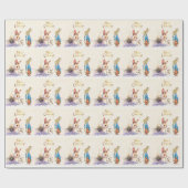 Peter het konijn en sneeuw konijnenmagie cadeaupapier (Vlak)