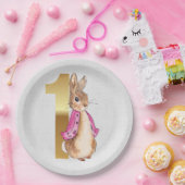 Peter het konijn Flopsy 1e verjaardag Papieren Bordje (Feest)