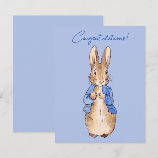 Peter het konijn Gefeliciteerd groet (Voorkant / Achterkant)