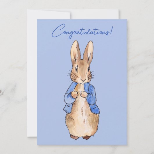 Peter het konijn Gefeliciteerd groet Kaart (Voorkant)