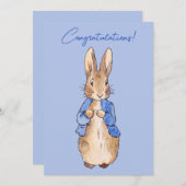 Peter het konijn Gefeliciteerd groet Kaart (Voorkant / Achterkant)