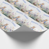 Peter het konijn Gelukkig Pasen Cadeaupapier (Hoek)