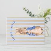 Peter het konijn Gelukkig Pasen Feestdagenkaart (Staand voorkant)