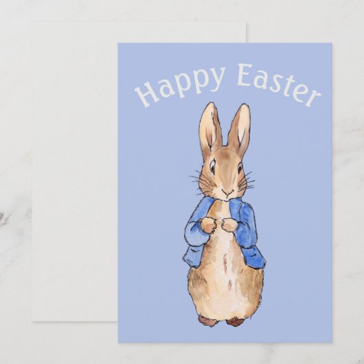 Peter het konijn Gelukkig Pasen groet Feestdagenkaart (Voorkant / Achterkant)