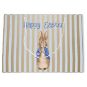 Peter het konijn Gelukkig Pasen groet Groot Cadeauzakje (Voorkant)