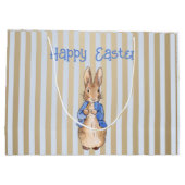 Peter het konijn Gelukkig Pasen groet Groot Cadeauzakje (Achterkant)