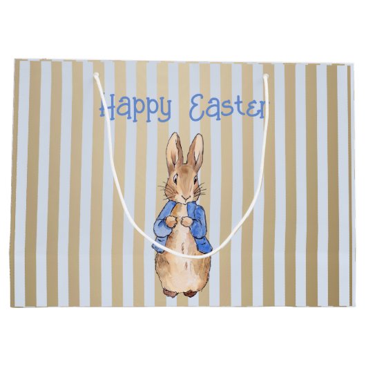 Peter het konijn Gelukkig Pasen groet Groot Cadeauzakje (Achterkant)