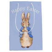 Peter het konijn Gelukkig Pasen groet Medium Cadeauzakje (Voorkant)