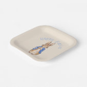 Peter het konijn Gelukkig Pasen groet Papieren Bordje (Gebogen)