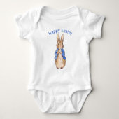 Peter het konijn Gelukkig Pasen groet Romper (Voorkant)