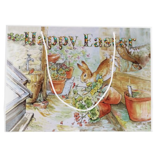 Peter het konijn Gelukkig Pasen Groot Cadeauzakje (Achterkant)