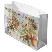 Peter het konijn Gelukkig Pasen Groot Cadeauzakje (Achterkant Gekanteld)