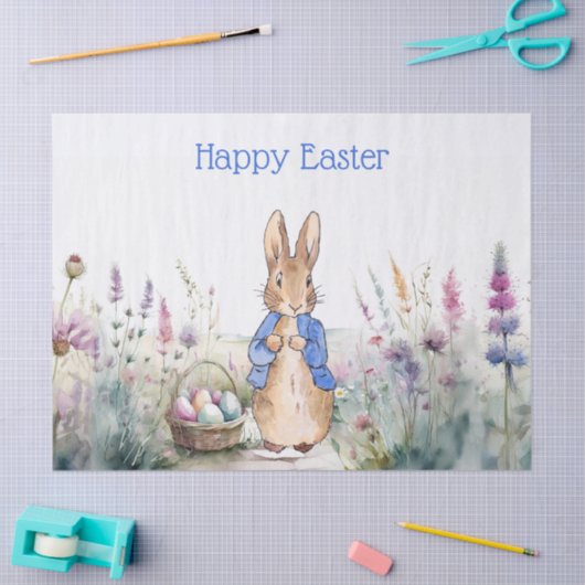 Peter het konijn Gelukkig Pasen Tissuepapier (Craft)