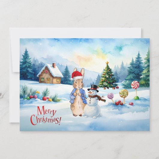 Peter het konijn Ginger brood huis Feestdagenkaart (Voorkant)