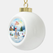 Peter het konijn Ginger brood huis Keramische Bal Ornament (Rechts)