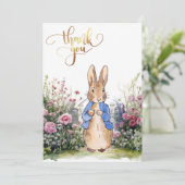Peter het Konijn in bloementuin Kaart (Staand voorkant)