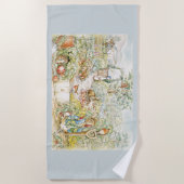 Peter het konijn in de tuin van Mr. Mc Gregor Strandlaken (Voorkant)