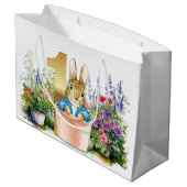 Peter het konijn in een pot eerste verjaardag groot cadeauzakje (Achterkant Gekanteld)