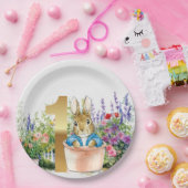 Peter het konijn in een pot eerste verjaardag papieren bordje (Feest)