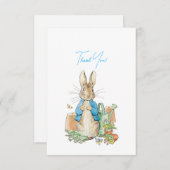 Peter het konijn in zijn tuin bedankkaart (Voorkant / Achterkant)