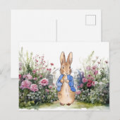 Peter het konijn in zijn tuin briefkaart (Voorkant / Achterkant)