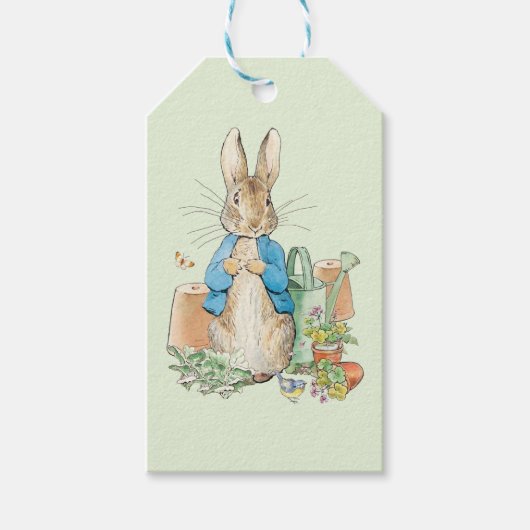 Peter het konijn in zijn tuin cadeaulabel (Voorkant)