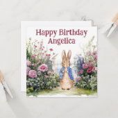 Peter het Konijn in zijn tuin nr. 2 Personaliseren Kaart (Voorkant / Achterkant in situ)