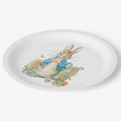 Peter het konijn in zijn tuin papieren bordje (Gekanteld)