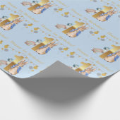 Peter het Konijn & Jemima 1e Gelukkige Verjaardag Cadeaupapier (Hoek)