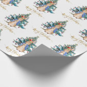 Peter het Konijn Kerstboom Cadeaupapier (Hoek)