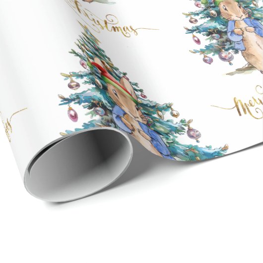 Peter het Konijn Kerstboom Cadeaupapier (Rol Hoek)