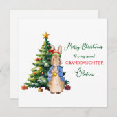 Peter het Konijn Kerstboom Feestdagenkaart (Voorkant / Achterkant)