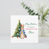 Peter het Konijn Kerstboom Feestdagenkaart (Staand voorkant)