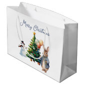 Peter het Konijn Kerstboom Groot Cadeauzakje (Achterkant Gekanteld)